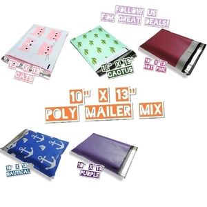 100 Mix 10x13 Poly Mailers (20 ea)